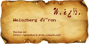 Weiszberg Áron névjegykártya